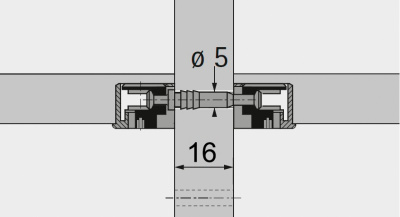 Двойной дюбель DU 712, для VB, для середньої стінки 16 мм (1019462)