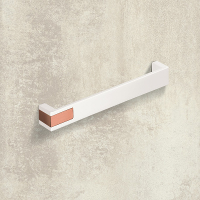 Ручка Intra 192 мм, L204 мм, білий матовий/мідь (9207483)