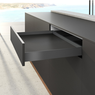 Комплект боковин AvanTech YOU, висота 77 мм, NL 500 мм, антрацит, з кріпленням (9255322)