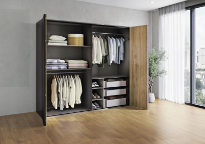 Комплект WingLine L v2.0 Pull to Move Silent для лівої двері, з нижнім профілем, 2 стулки, в сірому кольорі (16158)