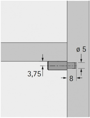 Полкодерж цилиндр d=5/d=7,5 уступ (1005433)