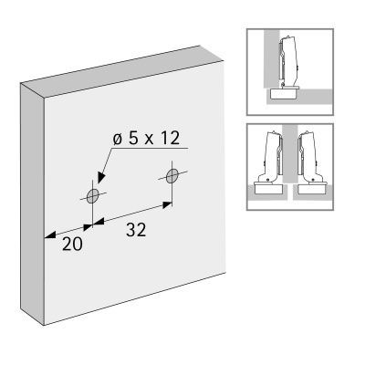 Монтажная планка линейная Sensys/Intermat D=1,5 мм, с евровинтами Ø 5 x 12 мм, с эксцентриком (9133874)