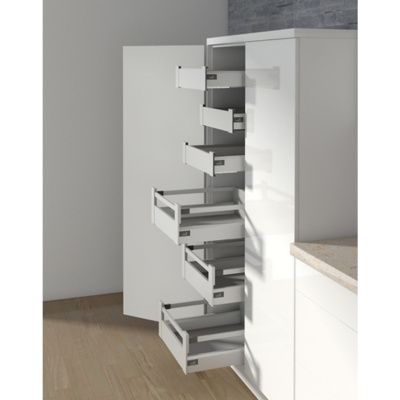 Боковина ArciTech L=650 мм H=126 мм, срібло, ліва (9121227)