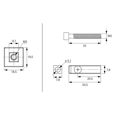 Сполучний вузол Universal, Cadro, чорний матовий (9303954) Hettich