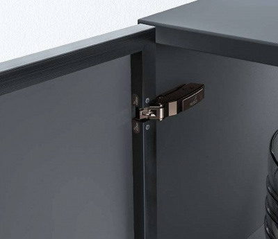 Завіса Sensys 8638i чорний обсидіан, з дотягувачем, відкр. 95° (для вузьких алюмінієвих рамок), накладна (9091744)