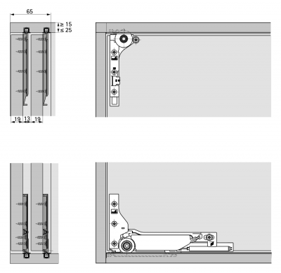 Напрямна однодоріжкова SlideLine M для вкладної системи, під запресовку, L4000 мм (9239329)