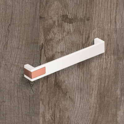 Ручка Intra 192 мм, L204 мм, білий матовий/мідь (9207483)