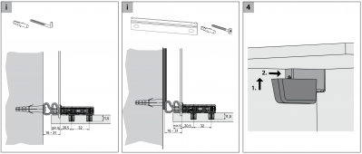 Підвіс для шафи SAH 130 під запресовку, лівий (1066278)