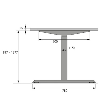 Комплект стола Steelforce Pro 470 SLS, с электрорегулировкой высоты, черный (9309755) Hettich
