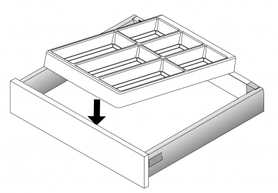 Організація лоток OrgaTray 490 для InnoTech Atira, W=450 L=470, сірий (9207241)