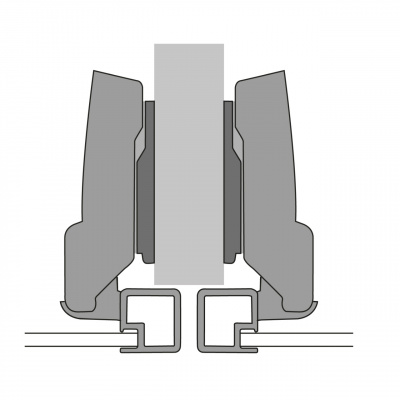Завіса Sensys 8668 без пружини Push to open, відкр. 95° (для вузьких алюмінієвих рамок), напівнакладна (9072531) Hettich