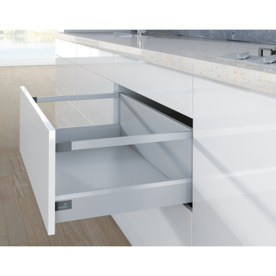 Ящик ArciTech NL500 H250/ 94 с 1 релингом, с Silent System, серебро (17484)