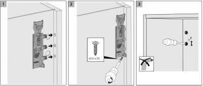 Підвіс для шафи SAH 215, 90 кг на пару, лівий+правий (79716) Hettich