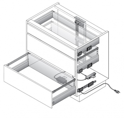 Комплект Easys на 1 модуль (3 шухляди) Hettich (11311)