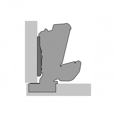 Петля с доводчиком Sensys 8657i, накладная откр. 165°, черная (9091767)