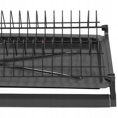 Сушка для посуду Wiexpol графіт: секція W=900 мм, 864×278 мм, з пластиковим профілем, Made in Poland