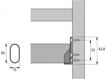 Крепление штанги, сталь алюминий (9079719)
