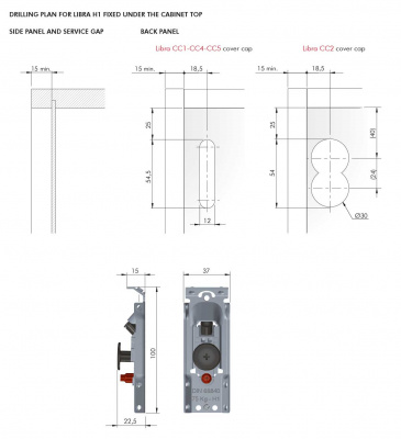 Підвіс прихований LIBRA H1, 75 кг (63420015ZN)