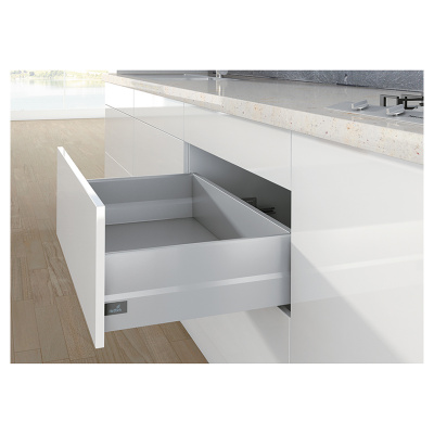 Комплект ящика ArciTech H=218мм L=500мм, с надставкой TopSide, боковина 126 мм, с доводчиком, серебро (15365) Hettich