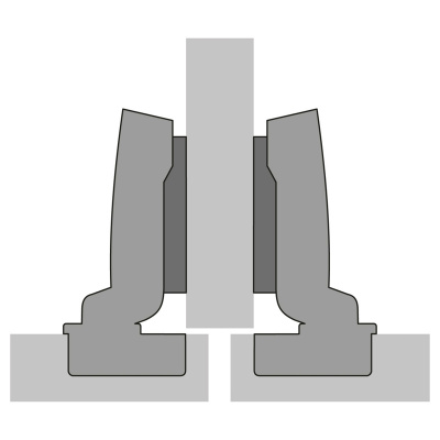 Завіса Sensys 8676 чорний обсидіан, без пружини Рush to open, відкр. 110° (товщина двері 10–19 мм), напівнакладна (9091765)