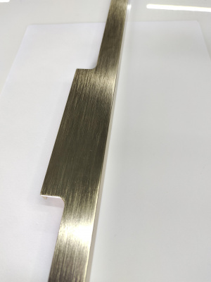 Профіль рамковий Е-10R з ручкою H200 мм (М02) L=3,0 м, Латунь фактура, Elite