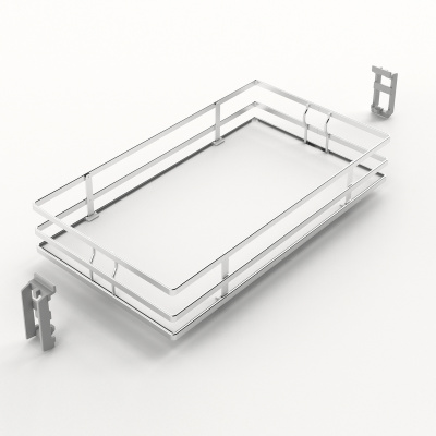 Полиця Olona 400, ширина 400 мм, хром/білий (9381005) Hettich