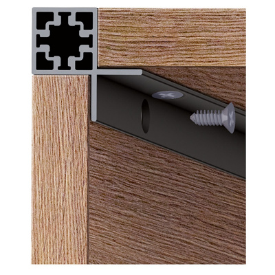 Профіль Cadro кутовий під прикручування, 3000 мм, чорний матовий (9303886) Hettich