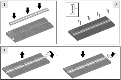 Комплект стяжок- випрямлячів для тонких дверей, товщина 10-12 мм, алюміній (9280180)