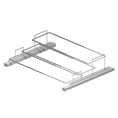 Выдвижная рама для обувной полки, регулируемая ширина, 640 - 1000, хромированная/серебряная (9352743) Hettich