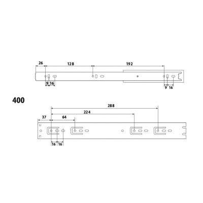Напр. кульк. L-400 Н=45мм п/в ЕКОНОМ.