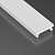 Профіль д/стрічки LED розсіювач, білий