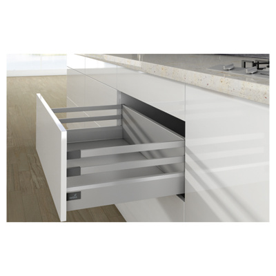 Ящик ArciTech NL450 H250/ 94 с 2 релингом, с Silent System, серебро (18370)