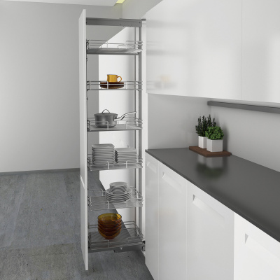 Центральна стійка Olona, 400 мм, висота шафи 1900 - 2250, срібний (9380997) Hettich