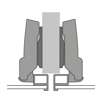 Петля Sensys 8661 Alu черный обсидиан, без пружины Рush to open, откр. 95°, полунакладная (9091231) Hettich