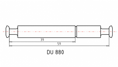 Дюбель двойной под Rastex DU 880, 19 мм, длина 39/59 мм (79554)